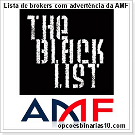 Lista de brokers com advertência da AMF